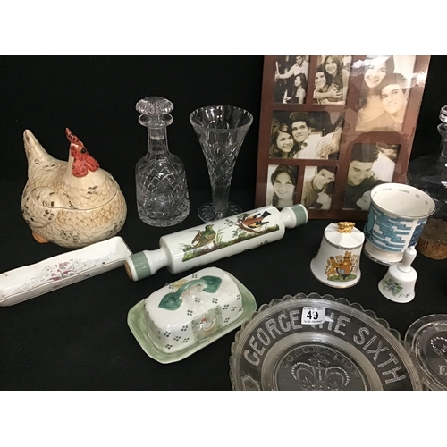 49 - BOX OF CHINA AND GLASSWARE