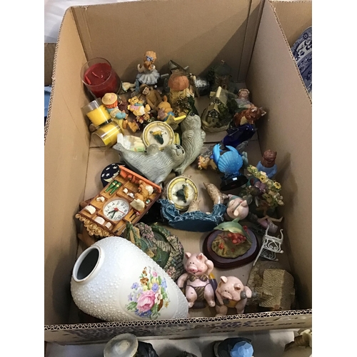 54 - 5 BOXES OF CHINA AND GLASS ETC