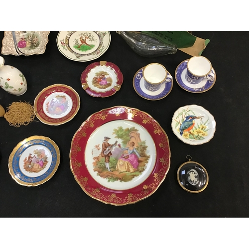 60 - BOX OF CHINA TO INCLUDE CUPS AND SAUCERS ,WEDGWOOD , ROYAL DOULTON ETC