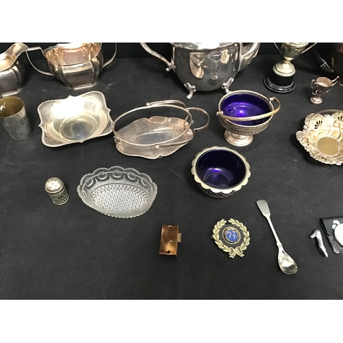 70 - CRATE OF SILVER PLATED ITEMS