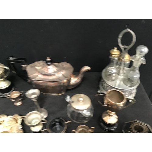 70 - CRATE OF SILVER PLATED ITEMS