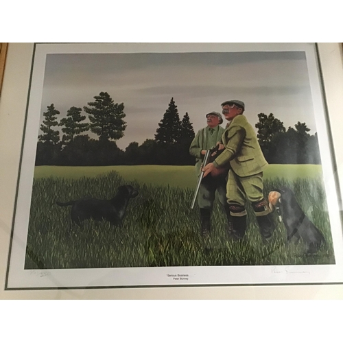 115 - FRAMED LTD ETD SHOOTING PRINT BY PETER BUNNEY 