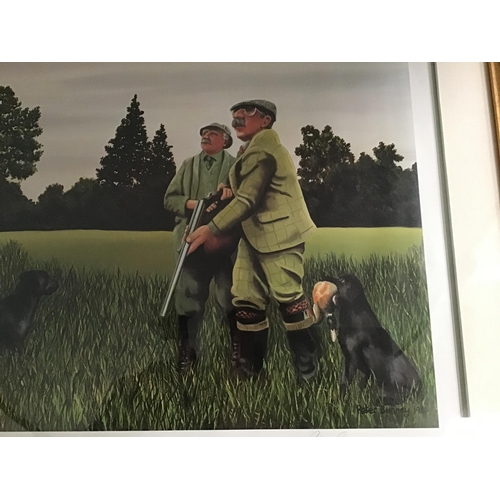 115 - FRAMED LTD ETD SHOOTING PRINT BY PETER BUNNEY 