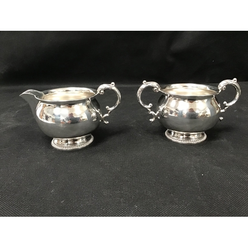 117 - BARKER ELLIS 4 PIECE SILVER PLATED TEA AND COFFEE SET H10