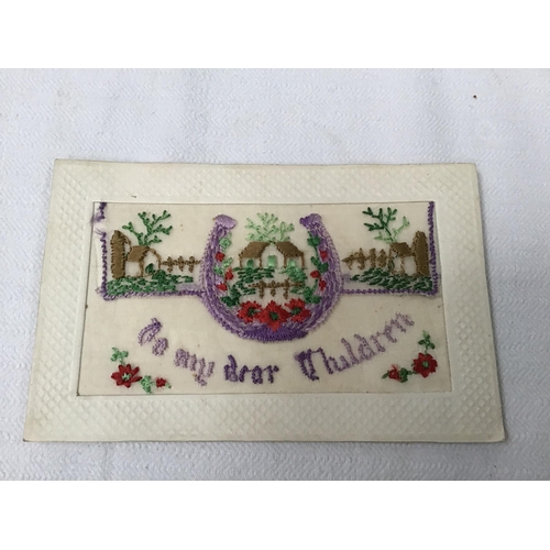 125 - 9 VICTORIAN SILK CARDS