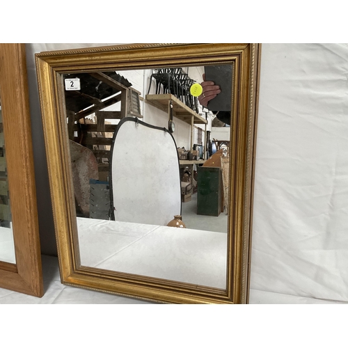 2 - 2 FRAMED WALL MIRRORS
LARGEST 28