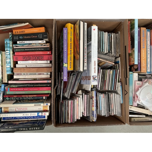 5 - 6 BOXES OF BOOKS AND CD