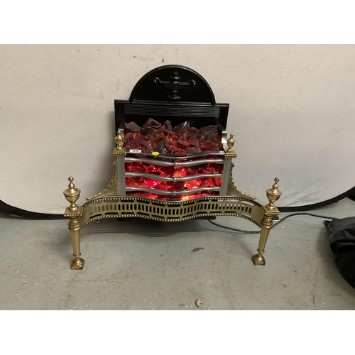 95 - MODERN ELECTRIC COAL EFFECT FIRE COMPLETE WITH COALS H26