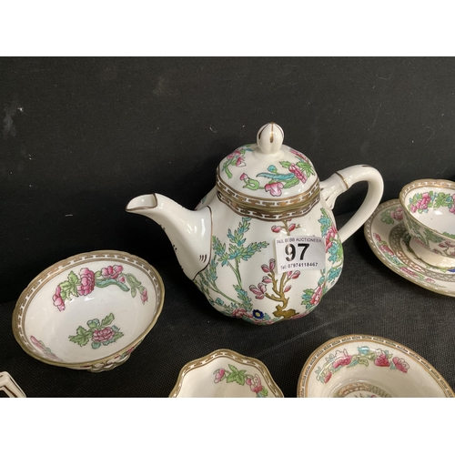 97 - BOX OF INDAIN TREE CHINA TO INCLUDE COALPORT ETC