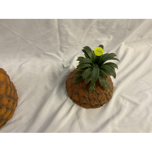 107 - VINTAGE PINEAPPLE ICE BUCKET WITH GLASS LINER H11