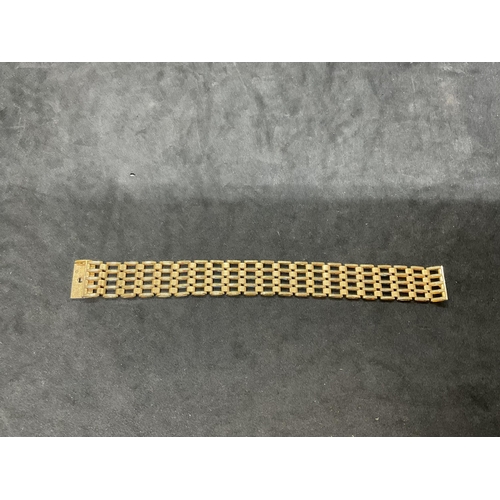 130 - 9CT GOLD 5 BAR FLEXIBLE BRACELET WEIGHT 21G