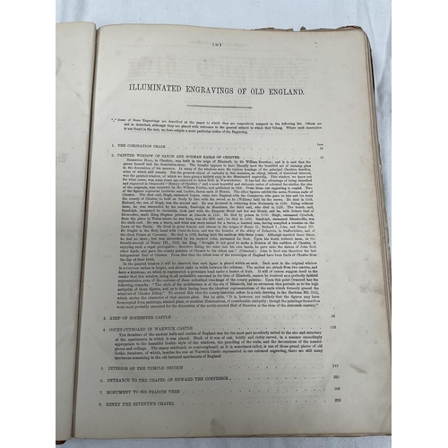 146 - ANTIQUE COPY OF OLD ENGLAND A PICTORIAL MUSEUM PART LEATHER BOUND