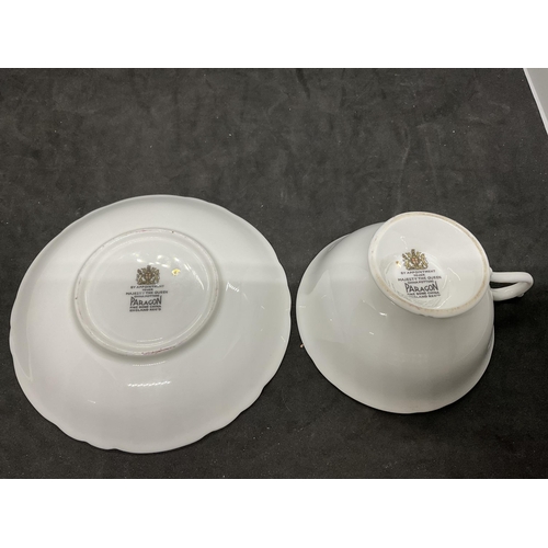 154 - 5 CABINET CUPS AND SAUCERS TO INCLUDE AN AYNSLEY EXAMPLE AND A DAVENPORT EXAMPLE