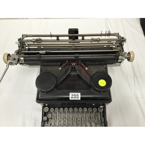 208 - VINTAGE BLACK PAINTED  TYPEWRITER - ROYAL