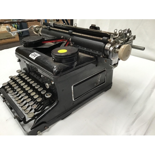 208 - VINTAGE BLACK PAINTED  TYPEWRITER - ROYAL