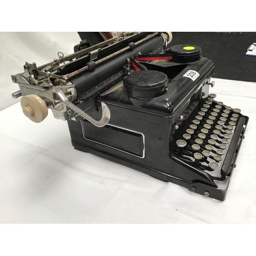 208 - VINTAGE BLACK PAINTED  TYPEWRITER - ROYAL