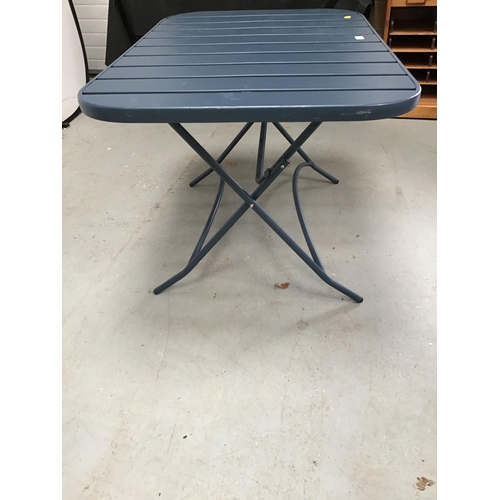 238 - NEW FOLDING METAL GARDEN TABLE WITH 6 MATCHING CHAIRS - TABLE H30