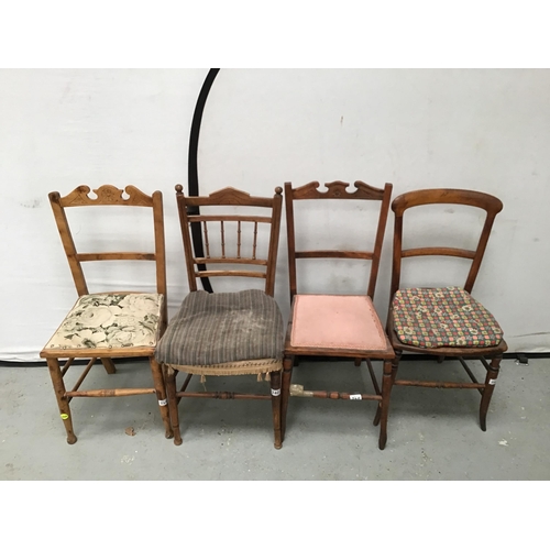 240 - 4 ODD VICTORIAN BEDROOM CHAIRS