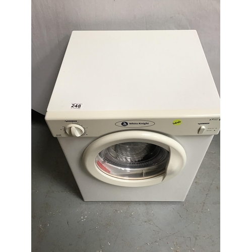 248 - WHITE KNIGHT SPACE SAVER TUMBLE DRYER H27