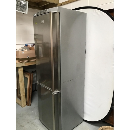 249 - SILVER ELECTROLUX UPRIGHT FRIDGE FREEZER H73