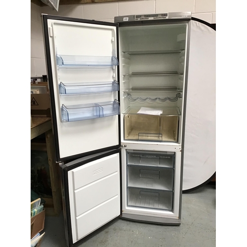 249 - SILVER ELECTROLUX UPRIGHT FRIDGE FREEZER H73