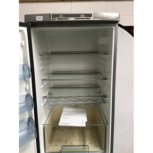 249 - SILVER ELECTROLUX UPRIGHT FRIDGE FREEZER H73