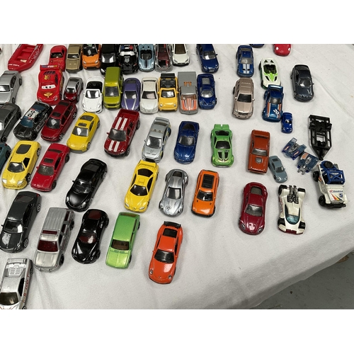 189 - QTY OF DIE CAST TOY CARS AND A PLASTIC TRANSPORTER BOX IN THE SHAPE OF A LORRY