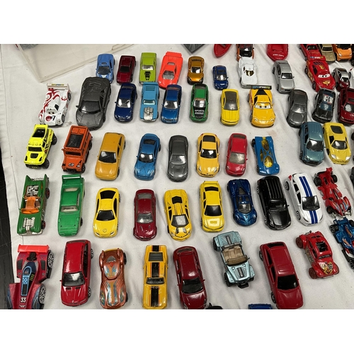 189 - QTY OF DIE CAST TOY CARS AND A PLASTIC TRANSPORTER BOX IN THE SHAPE OF A LORRY