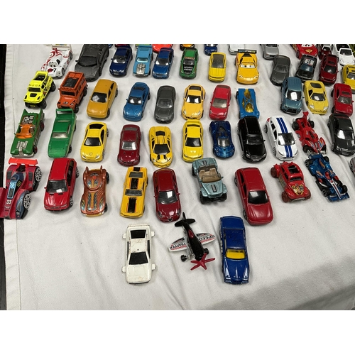 189 - QTY OF DIE CAST TOY CARS AND A PLASTIC TRANSPORTER BOX IN THE SHAPE OF A LORRY