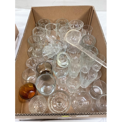 358 - 2 TRAYS OF GLASSWARE