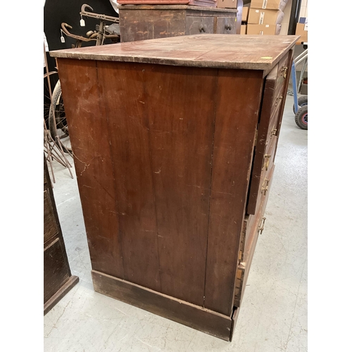 372 - VINTAGE FLOOR STANDING CABINET FITTED WITH 5 DRAWERS AND 2 CUPBOARDS A/F - H36