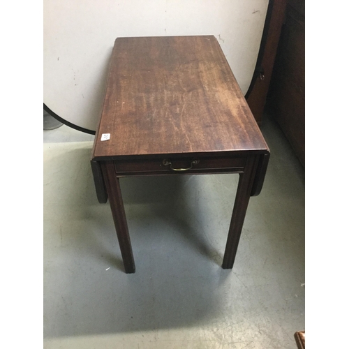 261 - VICTORIAN DROP LEAF TABLE WITH CUTLERY TO END H29