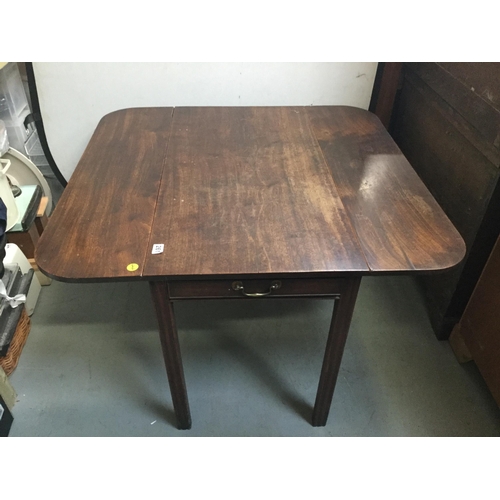 261 - VICTORIAN DROP LEAF TABLE WITH CUTLERY TO END H29