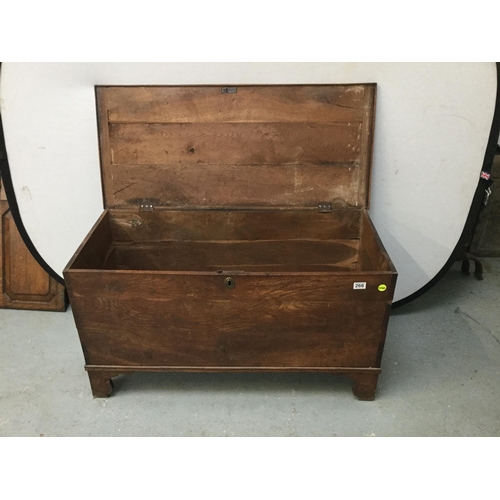 266 - GEOGIAN OAK BLANKET BOX WITH BRACKET FEET H24