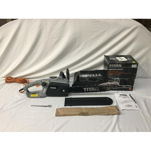 272 - BOXED TITAN 2000W ELECTRIC CHAINSAW