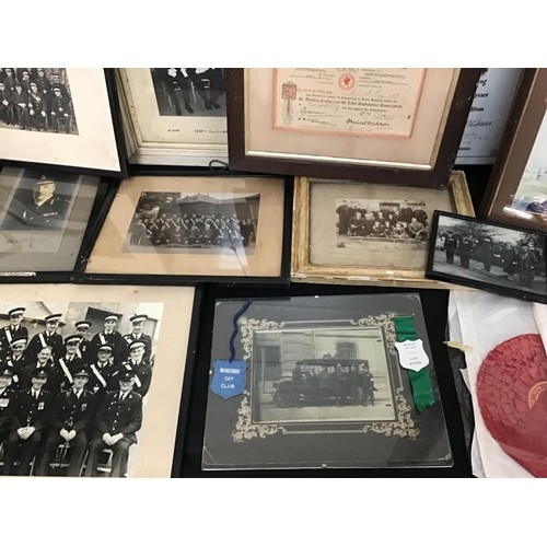 280 - BOX OF PHOTOGRAPHS AND CERTIFICATES OF ST JOHNS AMBULANCE INTEREST