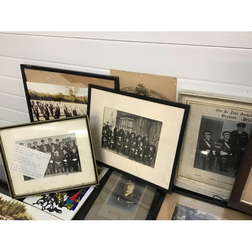 280 - BOX OF PHOTOGRAPHS AND CERTIFICATES OF ST JOHNS AMBULANCE INTEREST