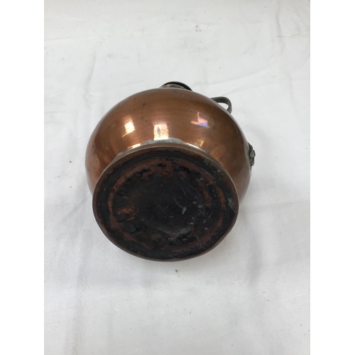 296 - EASTERN COPPER COFFEE POT AND LIDDED BOX