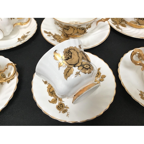 300 - QTY OF ROYAL IMPERIAL GOLD DECORATED DINNERWARE TO INCLUDE 2 VEGETABLE DISHES - 48 PIECES