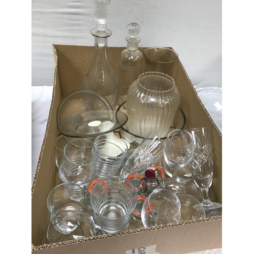 310 - 3 BOXES OF GLASSWARE TO INC A CAKE DOME