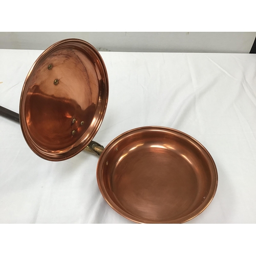 312 - BRASS STICK STAND  A COPPER WARMING PAN