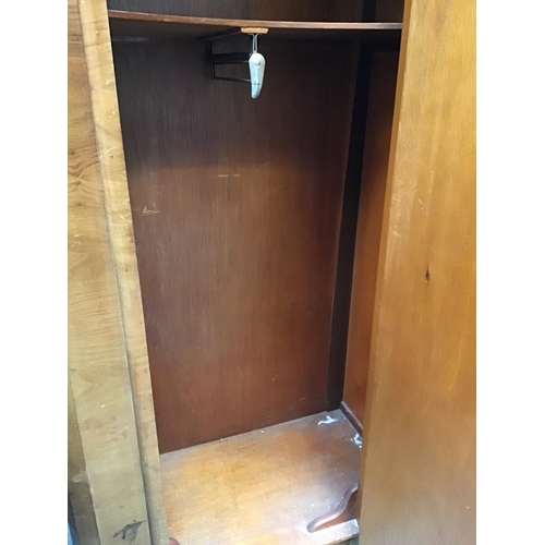 319 - VINTAGE BATCHELORS WALNUT WARDROBE WITH SINGLE DOOR H63