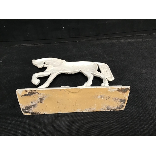 326 - VICTORIAN WHITE PAINTED CAST IRON HORSE DOOR STOP