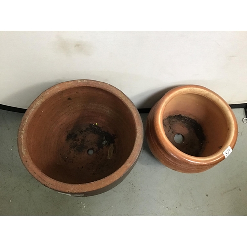 331 - 2 CERAMIC GARDEN POTS