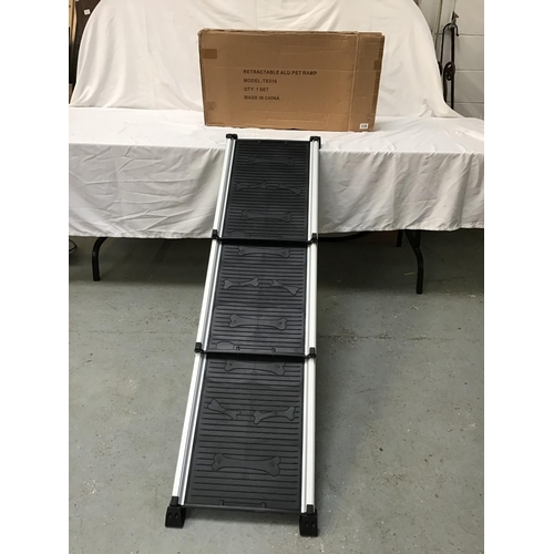 339 - NEW RETRACTABLE PET RAMP IN BOX EXTENDED 60