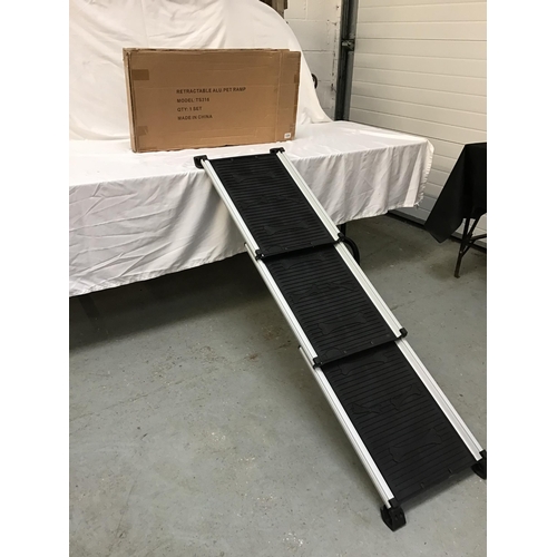 339 - NEW RETRACTABLE PET RAMP IN BOX EXTENDED 60