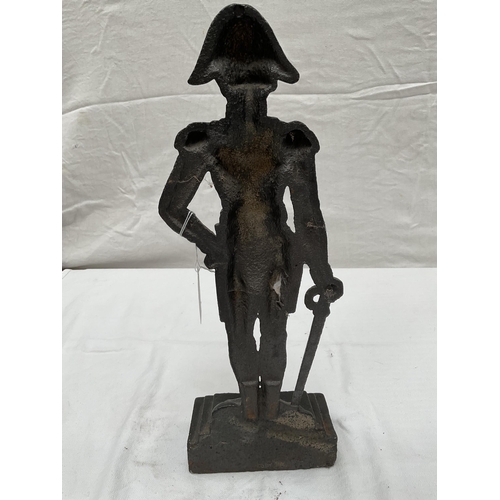 27 - 2 X CAST IRON DOOR STOPS H15