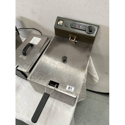 81 - 2 STAINLESS STEEL DEEP FAT FRYER - UPDATE TO LOT - 1 FAILED TEST