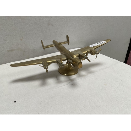 133 - HEAVY BRASS LANCASTER BOMBER MODEL L10