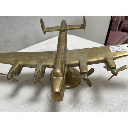 133 - HEAVY BRASS LANCASTER BOMBER MODEL L10